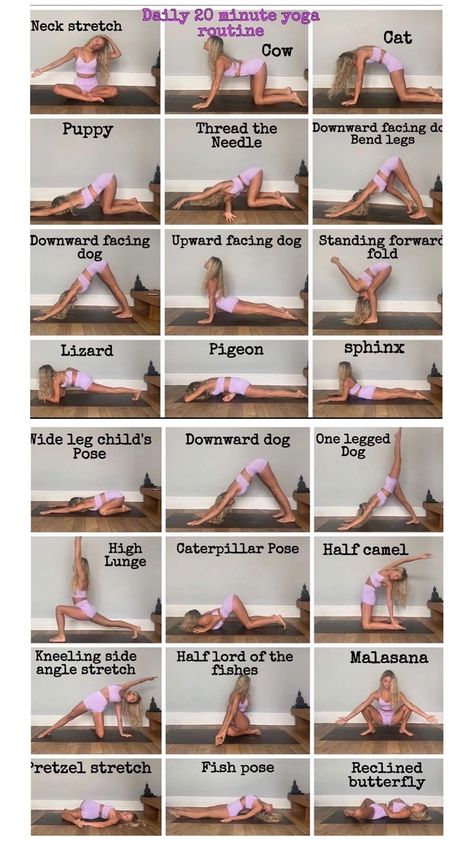 Yoga Flow Sequence, Wall Pilates, Yoga Facts, 20 Minute Yoga, Beginner Yoga Workout, Morning Yoga Routine, Daily Yoga Workout, Advanced Yoga, Yoga Posen