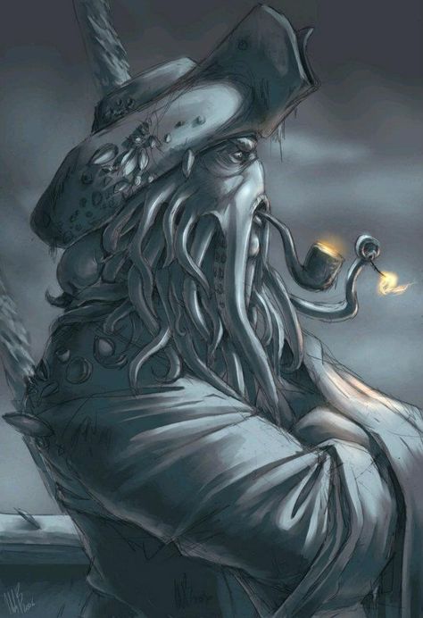 Pirate Kingdom, Davy Jones Pirates, Tattoo Pirate, Kaptan Jack Sparrow, Pirate Tattoo, Pirates Life, Pirate Art, Caribbean Art, Davy Jones