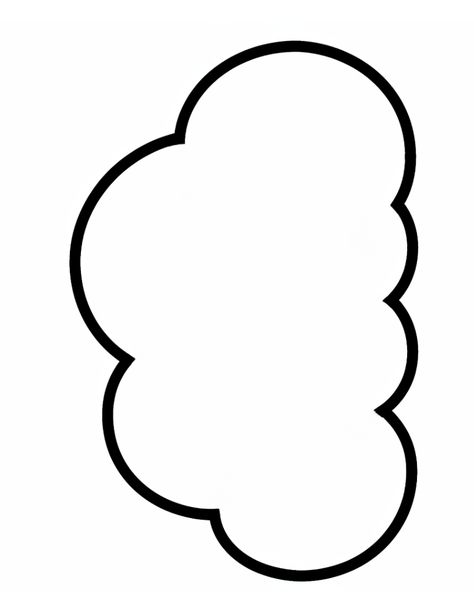 Free Printable Cloud Template For Crafts Cloud Craft For Preschool, Mario Cloud Printable, Free Printable Cloud Template, Free Cloud Printable, Large Cloud Template Free Printable, Cloud Crafts For Toddlers, How To Make A Cloud, Clouds Crafts For Kids, Cloud Craft Preschool