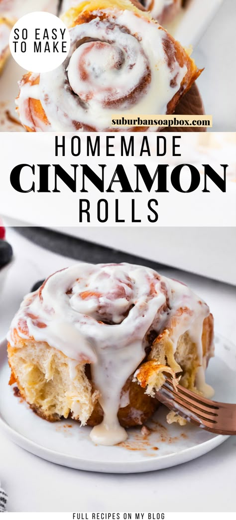 There’s just nothing better than a batch of warm frosted Homemade Cinnamon Rolls! Made from scratch and with a whole lot of love, these classic breakfast treats are actually a whole lot easier to whip up than you may think. And yes… dare I say, they’re even better than Cinnabon. Homemade Cinnamon Rolls Easy, Cinnamon Rolls From Scratch, Cinnabon Cinnamon Rolls, Cinnamon Roll Recipe Homemade, Fluffy Cinnamon Rolls, Cinnamon Roll Bake, Cinnamon Rolls Easy, Homemade Cinnamon Rolls, Cinnamon Rolls Homemade