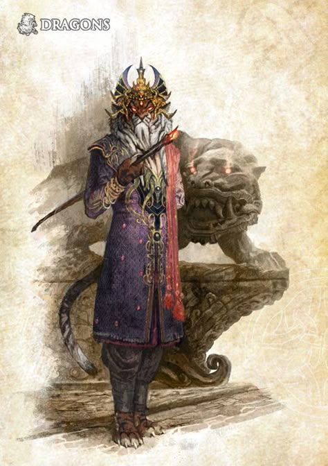 Rakshasa Dnd, Tabaxi Warlock, Dnd Creatures, Tiger Artwork, D D Monsters, Dragon Rpg, Dnd Monsters, Arte Cyberpunk, Fantasy Races