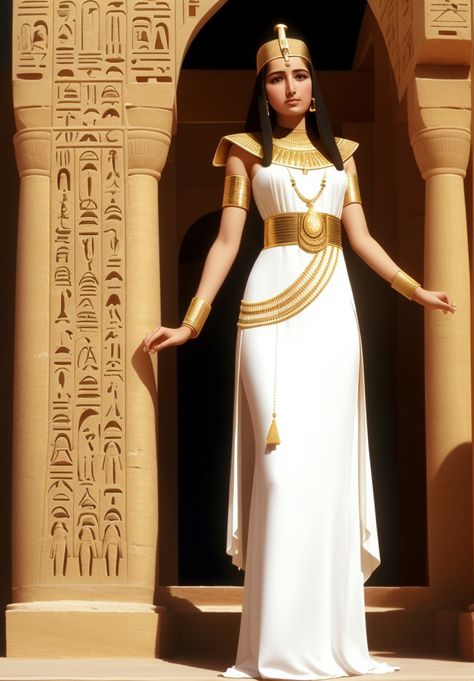 Pharoah Costume Woman, Kalasiris Fashion, Cleopatra Dress Egypt, Ancient Egyptian Clothing Queens, Ancient Egypt Outfits Women, Egyptian Clothing Women Modern, Ancient Egyptian Dress Women, Egyptian Dress Up, Egyptian Princess Dress