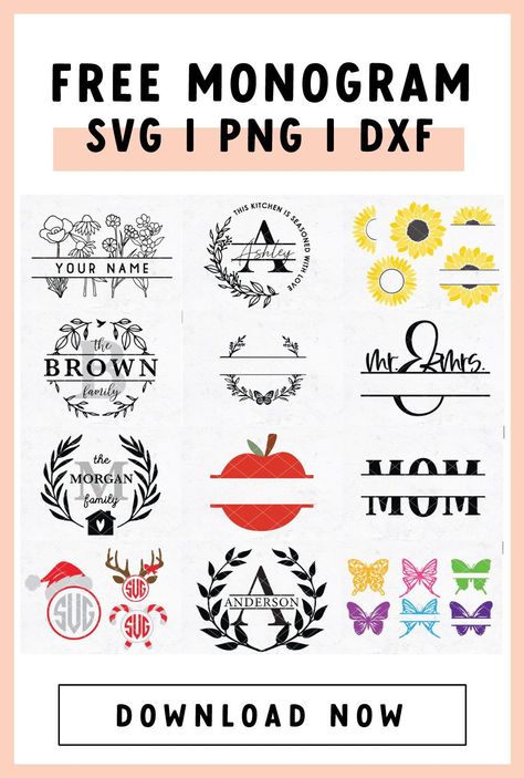 Free Svg Kitchen, Monogram Free Svg, Svg Quotes Funny, Caluya Design, Beginner Cricut, Svg Butterfly, Craft Hobbies, Svg Sunflower, Free Svg For Cricut