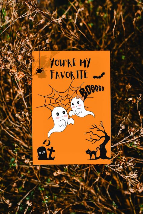 Halloween Card Ideas For Boyfriend, Cute Halloween Notes For Boyfriend, Spooky Cards For Boyfriend, Halloween Love Letter, Halloween Card For Boyfriend, Spooky Valentines, Spooky Letters, Halloween Poems, Halloween Gift Baskets