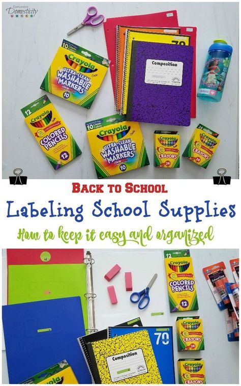 Back to School and Labeling School Supplies - How to keep it easy and organized. Our favorite labels and tips for keeping your sanity!  #backtoschool #school #schoolsupplies #schoolage #schoolagers #kids #momhacks #momtips #parenting #parentingtips #mabelslabels Labeling School Supplies, School Supplies Labels, School Supplies Clipart, Get Ready For School, Chips Ahoy, Kids School Supplies, Organizing Labels, How To Make Labels, School Labels