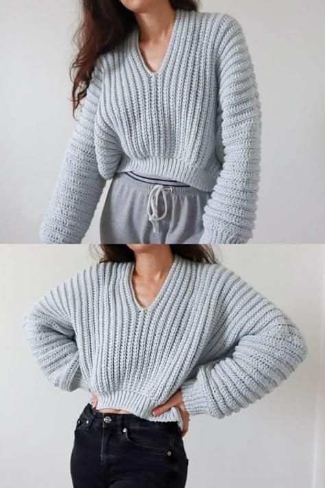 Slouchy Sweater Pattern, Diy Crochet Sweater, Crochet Sweater Pattern Free, Slouchy Sweater, Basic Crochet, Crochet Fall, Haken Baby, Sweater Crochet, Basic Crochet Stitches