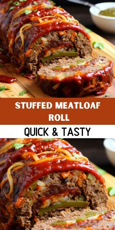 STUFFED MEATLOAF ROLL Meatloaf Roll, Italian Meatloaf Recipes, Stuffed Meatloaf, Italian Meatloaf, Homemade Meatloaf, Beef Roll, Good Meatloaf Recipe, Best Meatloaf, Beef Casserole Recipes