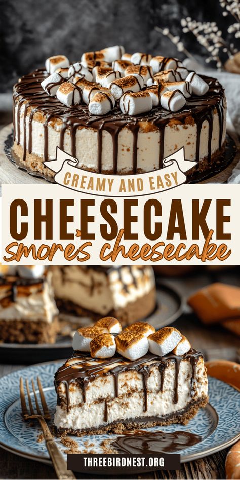 Decadent S’mores Cheesecake: A Sweet Twist on a Timeless Favorite - This Little Nest
The best Smore's cheesecake recipe on Pinterest. Quick, creamy, and easy Smore's cheesecake. Great for Fall, and the Holidays. A good dessert recipe for Thanksgiving or Christmas as well. 
Smore's Cheesecake, SMore's desserts. Cheesecake recipes, Fall desserts, Autumn desserts, Christmas desserts, Thanksgiving recipes, Thanksgiving desserts. Quick Dessert Recipes For A Crowd, Party Cheesecake Cups, Thanksgiving Dessert Cheesecake, Fall No Bake Cheesecake, Cheesecake Pies, Dessert Recipes Thanksgiving Easy, Thanksgiving Recipes Dessert Chocolate, Meringue Cheesecake, Favorite Thanksgiving Desserts