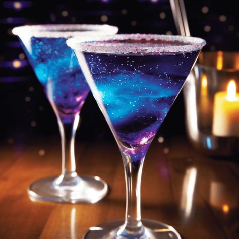 Galaxy Cocktail Recipe | How to Make the perfect Galaxy Cocktail Galaxy Cocktail, Food For Fitness, Galaxy Cocktail Recipe, Glitter Cocktails, Eclipse Party, Glitter Galaxy, Galaxy Wedding, Drink Recipes Nonalcoholic, Premium Vodka