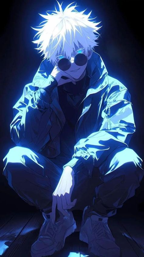 Gojo Saturo Fanart, Gojo Animation, Anime Guy Art, Cool Anime Art, Gojo Fanart, Neon Anime, Anime Gojo, Jujutsu Kaisen Gojo Satoru, Anime Picture Hd