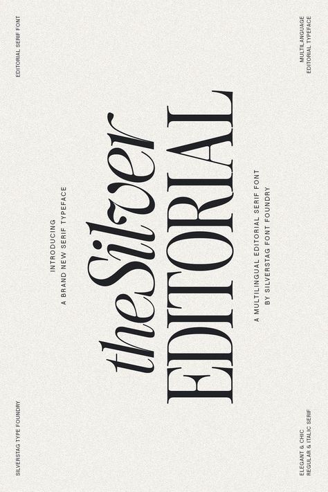 The Silver Editorial is a modern and chic serif font that is perfect for editorial design, branding, and. #Silver_Editorial #J_Calligraphy #Hidden_Words #Fashion_Words Silver Editorial, Font Love, Design Alphabet, Business Fonts, Minimalist Font, Trendy Fonts, Elegant Serif Fonts, Fashion Typography, Modern Serif Fonts