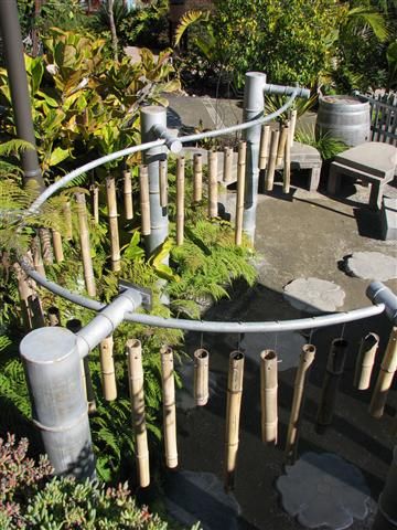 Amazing music garden in the childrens garden at the San Diego Botanical Garden aka Quail Gardens. Bamboo chimes! Bamboo Chimes, Kids Garden Play, Children Garden, Music Garden, Outdoor Play Spaces, Play Garden, Healing Garden, Sensory Garden, Outdoor Music