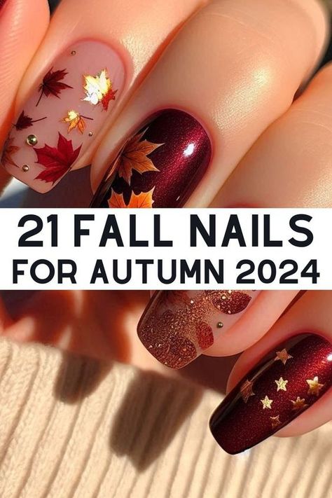 As autumn approaches, it's time to refresh your nails with trendy fall ideas for 2024. Discover the latest design trends, from chic and simple styles to the best fall colors and art. Whether you love deep reds, rich browns, or earthy greens, our collection has something for everyone. Get inspired by playful designs like pumpkins or elegant patterns like autumn leaves to elevate your nail game this season. Nails For Autumn, Fall Manicure, Fall Nail Trends, Fall Gel Nails, Cute Nails For Fall, Pink Gel, Nails Green, Seasonal Nails, Nails Blue