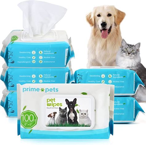 Amazon.com: Dog Grooming Wipes, 600 Count 6x8Inch Deodorizing Wipes for Dogs & Cats, 100% Fragrance Free, Natural Pet Wipes for Cleaning Faces Bums Eyes Ears Paws Teeth, Dog Wipes Dog Wipes, Katt Grejer, Cleaning Face, Cat Parents, Pet Wipes, Cat Bath, Dog List, Dog Cleaning, Muddy Paws