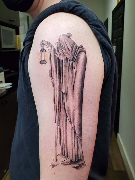 Led Zeppelin The Hermit, Led Zeppelin Iv Tattoo, Led Zeppelin Hermit Tattoo, Les Zeppelin Tattoo, Hermit Tattoo, Led Zeppelin Hermit, Led Zeppelin Tattoo, Music Tattoo Ideas, Nirvana Art