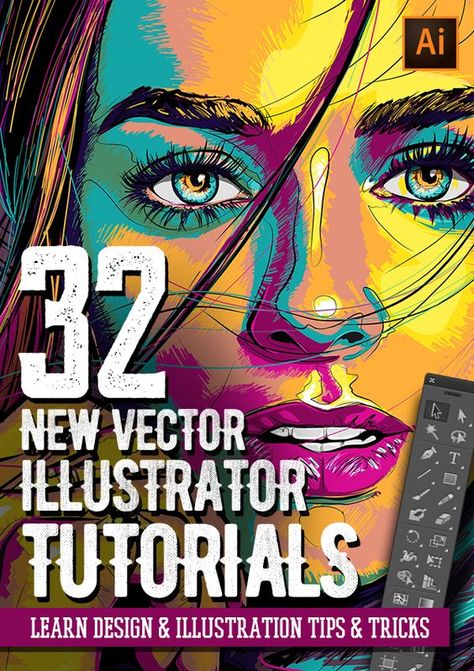 Adobe Illustrator Tutorials: 32 New Vector Tutorials to Learn Design & Illustration   #illustratortutorials #vectortutorials #designillustration #drawing #newtutorials #besttuts Pathfinder Illustrator, Inkscape Tutorials, Illustrator Tips, Photoshop Tutorial Graphics, Learn Design, Adobe Photoshop Tutorial, Adobe Illustrator Design, Adobe Tutorials, Illustrator Design Tutorial