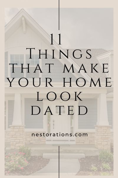 Discover 11 features that make your home look dated and how you can update your home so it looks current. Affordable Home Updates, Updating Older Home On A Budget, Update Home Decor, Whole Home Remodel, Inspiring Homes, How To Decorate An Older Home, Update Older Home, Update Home Without Remodeling, Updated Window Treatments