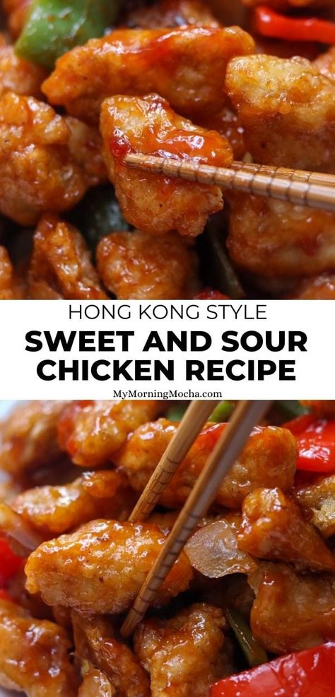 Chicken Recipes Sweet And Sour, Sweet And Sour Chicken Cantonese Style, Easy Fakeaway Recipes, Korean Sweet And Sour Chicken, Chinese Fakeaway Recipes, Sweet And Sour Chicken Hong Kong Style, Fakeaway Chinese, Sweet And Sour Crispy Chicken, American Chinese Food Recipes