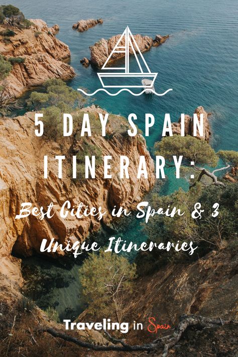 Spain 5 Day Itinerary, 5 Days In Spain, Where To Go In Spain, Spain Trip Itinerary, Best Cities In Spain, Europe Train Travel, Europe Train, Thailand Itinerary, Spain Itinerary