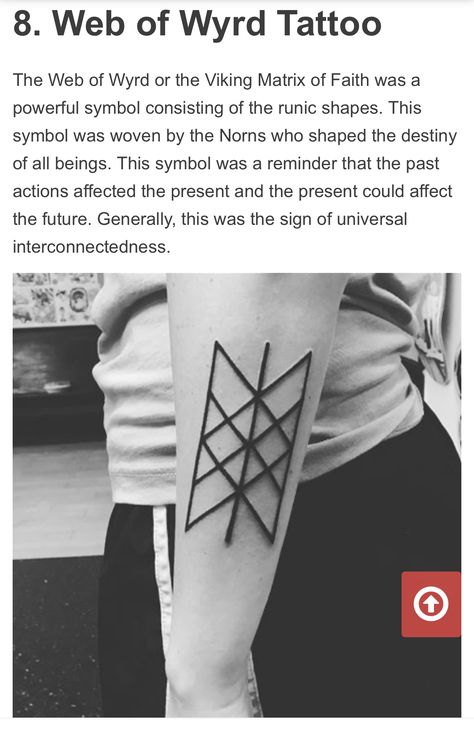 Web Of Wyrd, Tattoos And Their Meanings, Pagan Tattoo, Viking Tattoo Symbol, Rune Tattoo, Norse Tattoo, Nordic Tattoo, Ancient Vikings, Viking Symbols