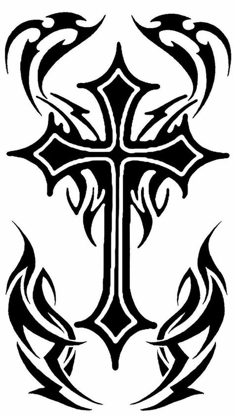 Grunge Cross Drawing, Cross Designs Drawings, Tattoo Cross Designs, Y2k Cross Design, Goth Cross Tattoo, Gothic Cross Tattoo, Tattoo Ideas Cross, Cross Drawings, Cross Stencil