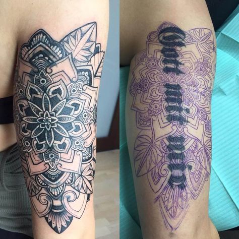 #tattoo #entertainment #theawesomedaily Arm Cover Up Tattoos, Tato Mandala, Tatuaje Cover Up, Tattoos About Mom, Magic Tattoo Ideas, Wörter Tattoos, Tattoos Dainty, Tattoos Behind Ear, Tattoos With Deep Meaning