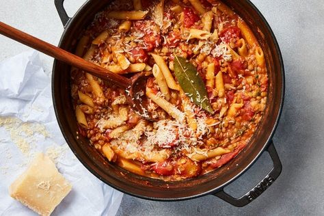 Ragu Pasta, Sausage Ragu, Peasant Food, Lentil Pasta, Sausage Dishes, Good Food Recipes, Bbc Food, Bbc Good Food, Midweek Meals