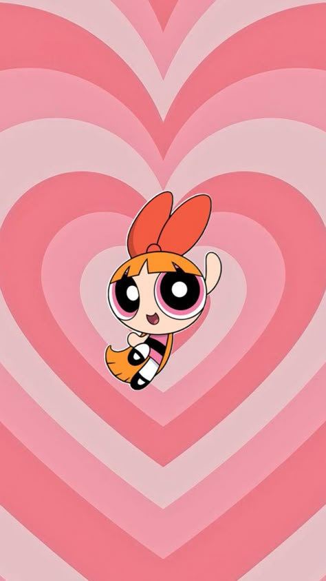 Bubbles And Blossom, Powerpuff Blossom, Wallpaper Cartoon, Funny Iphone Wallpaper, Powerpuff Girl, Power Puff Girls, Power Puff, Matching Wallpaper, The Powerpuff Girls