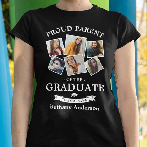 Graduation Photo Collage, Graduation Tshirt, Graduation Shirts For Family, Gift Ideas Graduation, 2025 Graduation, Graduation Tshirts, Best Graduation Gifts, Gifts For Parents, Graduation Gift Ideas