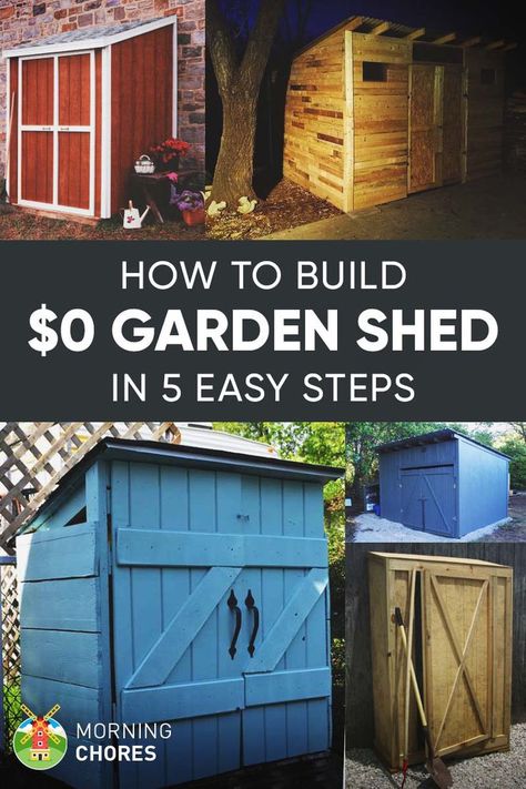 Love this >> How To Construct a Virtually Free Backyard Storage Shed (Plus eight Cheap Concepts)... Garden Shed Diy, Build A Garden, Backyard Storage Sheds, Diy Storage Shed, Pallet Shed, Backyard Storage, Plans Architecture, Garden Storage Shed, Storage Shed Plans