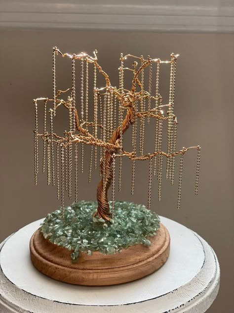 Copper Wire Crafts, Copper Wire Art, Wire Tree Sculpture, Wire Trees, Bijoux Fil Aluminium, Weeping Willow, Wire Tree, Diy Crafts Hacks, Wire Sculpture