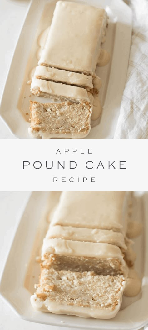 Julie Blanner Apple Pound Cake, 8x8 Inch Cake Recipes, Autumn Apple Cake Recipes, Mushy Apples What To Do With, Dessert Recipes Apples, Easy Fall Themed Desserts, Buttery Dessert Recipes, Apple Pie Pound Cake Recipe, Different Pound Cake Flavors