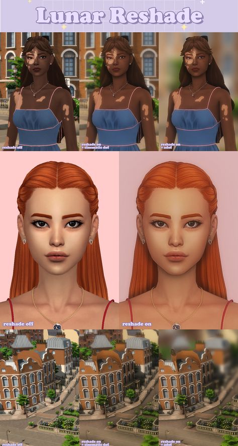 Lunar ReShade | simancholy on Patreon Skin Reshade Sims 4, Sims 4 Mods Reshade, Sims 4 Cc Reshade Patreon, Sims 4 Cc Skin Tones Patreon, Sims 4 Reshade For Mac, Sims 4 Reshade Preset 3.0.8, Sims 4 Reshade Preset 4.9.1, Sims 4 Eyepatch, Sims 4 Filter Mod