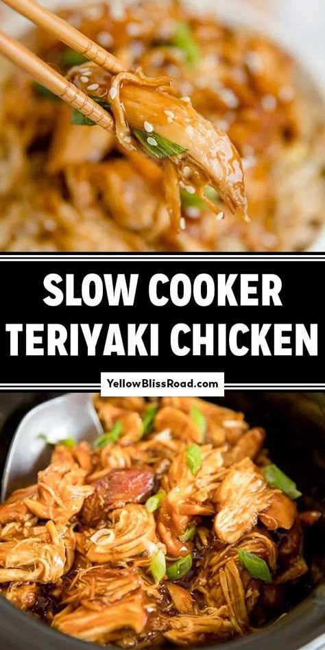 Crock Pot Teriyaki Chicken recipe has all the convenience of your favorite takeout that's easily made at home in your slow cooker. Teriyaki Chicken Crock Pot, Slow Cooker Teriyaki Chicken, Slow Cooker Teriyaki, Chicken Teriyaki Recipe, Easy Crockpot Dinners, Crockpot Dinners, Slow Cooker Dinner, Chicken Slow Cooker Recipes, Recipes Slow Cooker