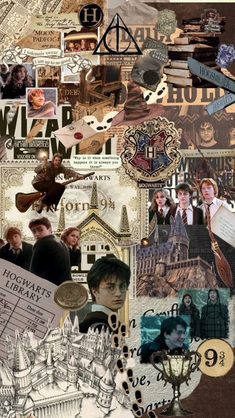 Harry Potter Collage, Harry Potter Fanları, Harry Potter Wallpapers, Harry Potter Phone, Harry Potter Painting, Harry Potter Background, The Golden Trio, Neville Longbottom, Harry Potter Images