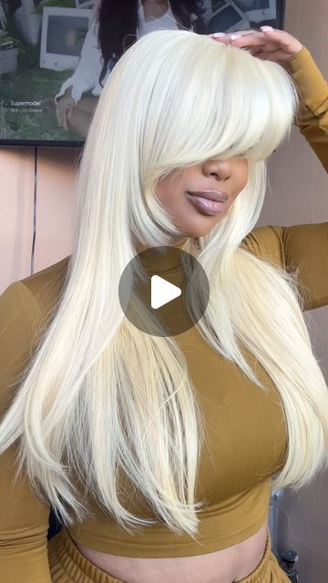 SATCH on Instagram: "613 on Maya  I LUVV ITT 😍😍😍😍😍  Frontal install  Hair: @chinchillahairco   June bookings open next week  (May fully booked)" 613 Birthday Hair, 613 Blonde Weave Sew In, 613 Hairstyles, 613 Wig Hairstyles, Frontal Install, Blonde Fringe, Chinese Bangs, Blonde Weave, Cute Wigs