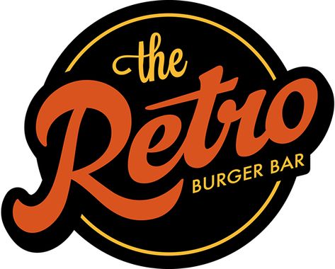 Retro Burger Bar Logo on Behance Retro Burger, Burger Logo, Boho Logo Design, Deck Bar, Logos Photography, Logos Retro, Retro Logo Design, Logos Vintage, Food Logo Design