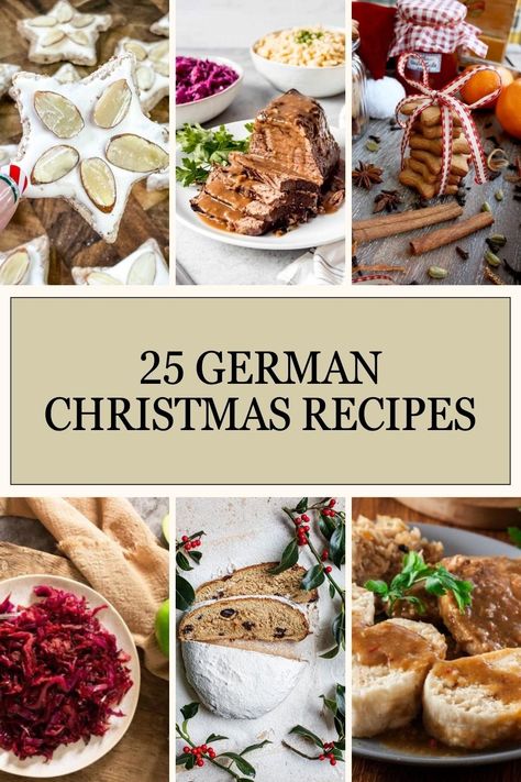 Kipferl Cookies, German Christmas Desserts, German Dinner Recipes, German Sauerbraten Recipe, German Christmas Recipes, Christmas Dinner Dishes, German Dinner, Traditional German Christmas, German Christmas Traditions