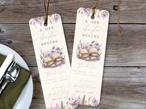 Book Themed Bridal Shower Favors, Storybook Bridal Shower Theme, Fairytale Bridal Shower Ideas, Book Bridal Shower Ideas, Fairytale Bridal Shower, Book Theme Wedding, Bookmark Favors, Art For Wedding, Storybook Theme