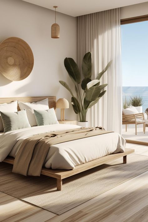 Resort Home Decor, Modern Coastal Furniture Ideas, Beach Glam Bedroom, Tulum Aesthetic Interior, Coastal Modern Interior, Coastal Calm Bedroom, Relaxed Coastal Interior, Coastal Hotel Design, Tulum Style Bedroom