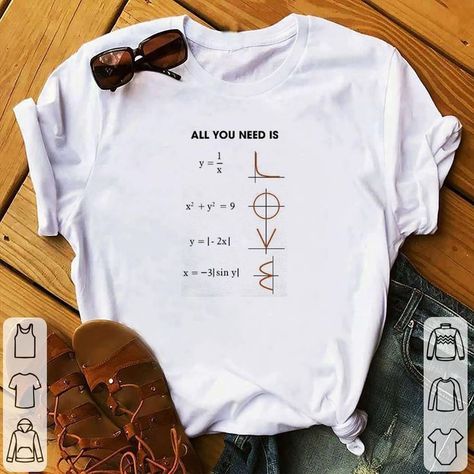 Math Shirt, Shirt Painting, Math Shirts, T Shirt Painting, Tshirt Design Inspiration, Love Math, Pola Sulam, Shirt Design Inspiration, Shirt Print Design