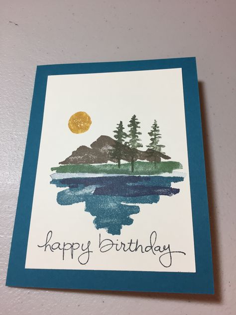 Birthday Card Watercolor, Birthday Watercolor, Card Painting, Ideas Watercolor, Watercolor Birthday Cards, Homemade Birthday Cards, Guy Cards, Cards Masculine, Cards Simple