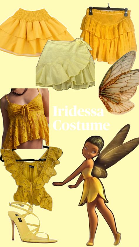 fairy costume, tinker bell, halloween, group costume inspo Tinkerbell Costume Group, Iridessa Costume, Tinker Bell Characters, Tinker Bell Halloween, Tinker Bell Fairies, Bell Costume, Tinkerbell Costume, Tinker Bell Costume, Classy Halloween Costumes