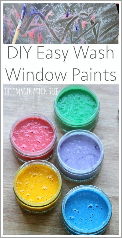 Diy Window Paint, Window Painting Ideas, Window Paint, Paint Recipe, Imagination Tree, Homemade Paint, Washable Paint, Quick Diy, Diy Window