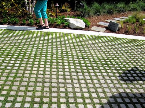 Permeable Paver Patio Permeable Pavers Driveways, Pervious Concrete, Grass Driveway, Permeable Driveway, Grass Pavers, Pavement Design, Permeable Paving, Permeable Pavers, Patio Layout