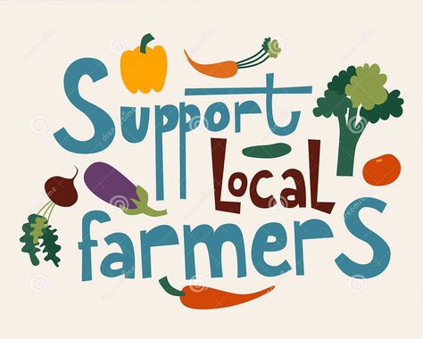 Farmers Illustration, Farmers Market Stickers, Farm Mural, Positive Text, Farmers Market Stand, Farm Stickers, Farmers Market Sign, Farm School, Small Business Quotes