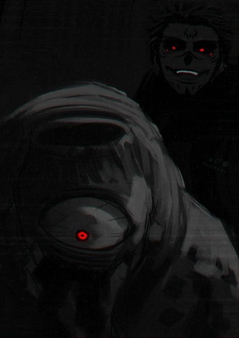 Jujutsu Kaisen Art, Jjk Art, Yuji Itadori, Black Cartoon, Jujitsu Kaisen, Scary Art, Art Style Inspiration, Cool Anime Pictures, Dark Anime