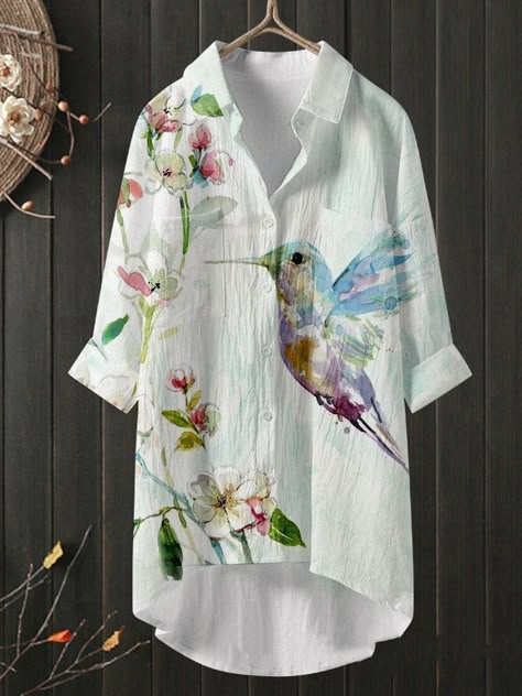 Fabric Paint Shirt, Blouse Pictures, Painting On Clothes, Fabric Painting On Clothes, Dress Painting, Painted Clothing, Paint Shirts, Painted Fabric, Loose Shirt