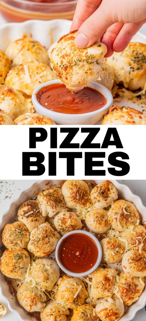 Pizza Poppers – These mini pizza bites, also known as Pizza Poppers, are the perfect easy appetizer for your next get-together. Pizza appetizers, easy hot appetizers, hot appetizers, warm appetizers, hot appetizer, easy party appetizers, pizza recipes, pizza bite, pepperoni pizza, easy snack bites, snack pizza, pizza aesthetic. Pizza Bites With Puff Pastry, Pizza Ball Recipe, Biscuit Pizza Balls, Pizza Dough Bites Pull Apart, Mini Pizza Pies, Homemade Pizza Bites Recipe, Biscuits Pizza Bites, Appetizer Pizza Recipes, Pizza Themed Appetizers