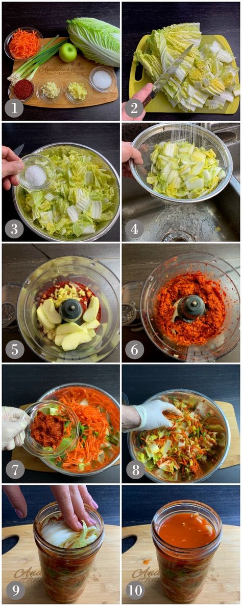 Kim Chi Recipe, Kimchi Vegetarian Recipe, Kimchi Recipe Using Gochujang, Korean Cabbage Recipes, Diy Kimchi, Carrot Kimchi Recipe, Kimchi Cabbage Recipe, Kimchi Carrots, Cabbage Korean Recipes